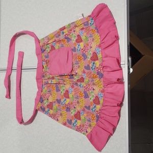Little girls apron‎ punk with hearts